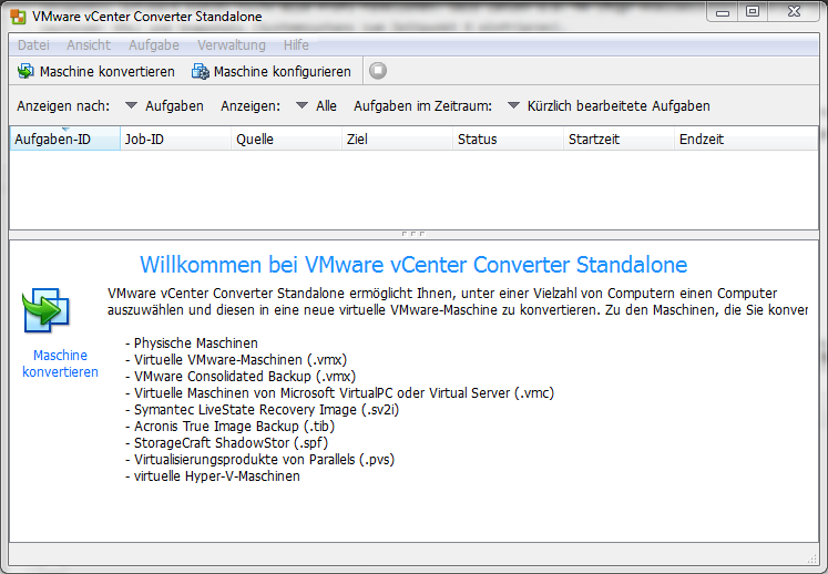 VMware vCenter Converter - Migration von VMs